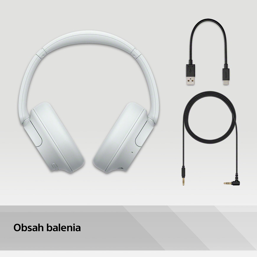Slúchadlá Sony WH-CH720N biela Slúchadlá SONY WH-CH720N, biela, obsah balenia