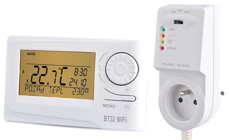 Termostat Elektrobock bezdrôtový s Wi-Fi modulom biele