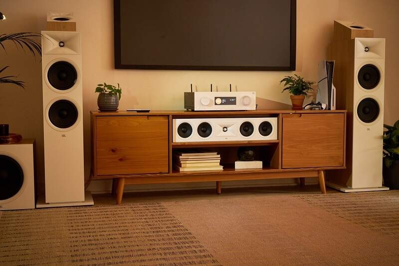Subwoofer JBL STAGE 220P biely/hnedý