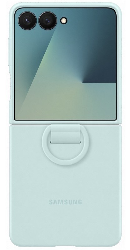Kryt na mobil Samsung Silicone Ring na Galaxy Z Flip7 mentolová farba