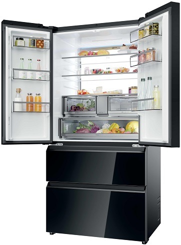 Americká chladnička Haier HFR79F19DFGB čierna Americká chladnička Haier HFR79F19DFGB čierna
