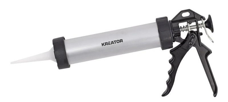 Pištoľ Kreator na silikón, dĺžka 225 mm