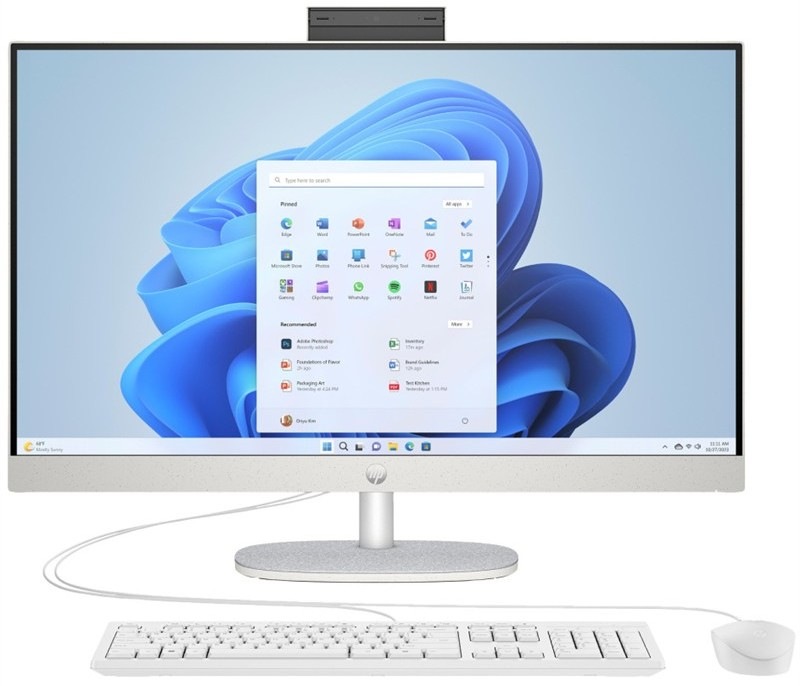 PC all in-one HP 27-cr0014nc biely All In One HP 27-cr0014nc spredu
