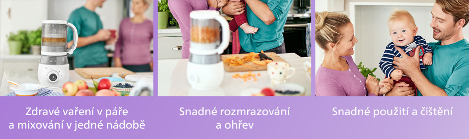 Parný varič + mixér Philips Avent SCF885/01 biely