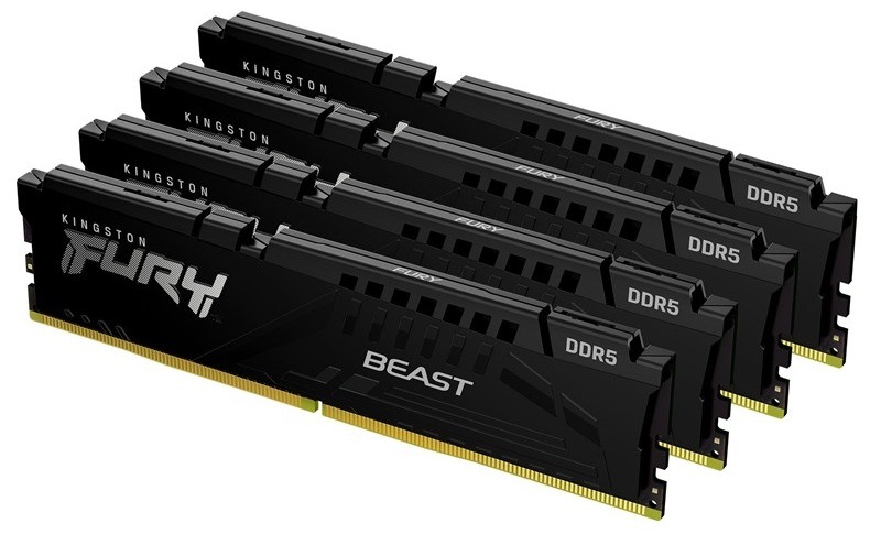Pamäťový modul Kingston FURY Beast Black XMP 64GB (4x16GB) DDR5 5600MHz CL40