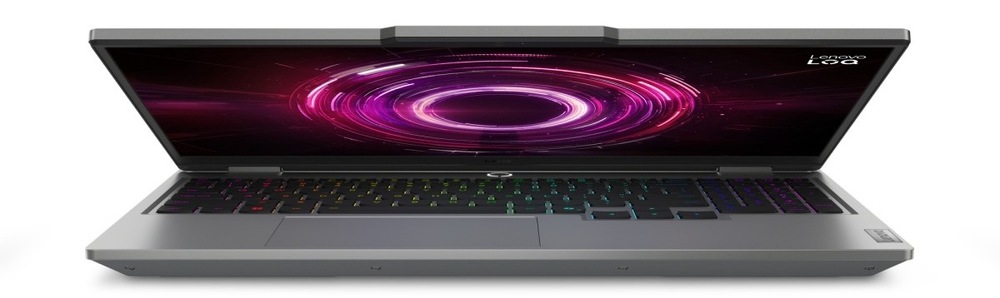 Pootvorený a zapnutý notebook Lenovo LOQ 15AHP10