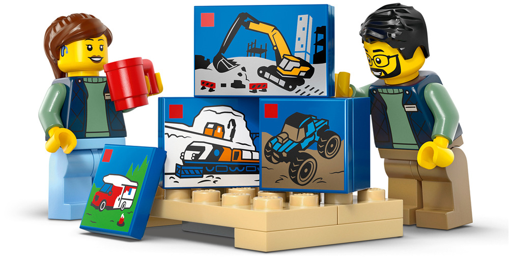 Stavebnica LEGO® City 60500 Dodávka LEGO® Aplikácia LEGO Builder ponúka digitálny 3D návod a pomáha deťom sledovať postup stavania z 276 dielikov