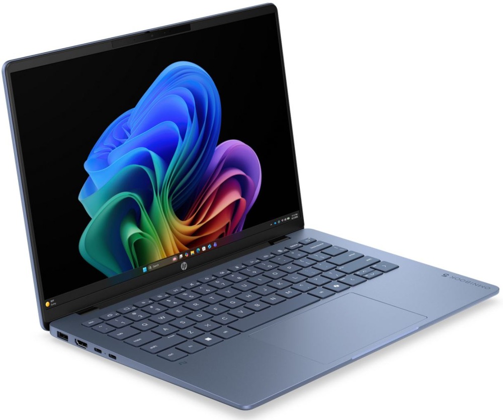 Notebook HP OmniBook 5 v šikmom pohľade s tenkým prevedením