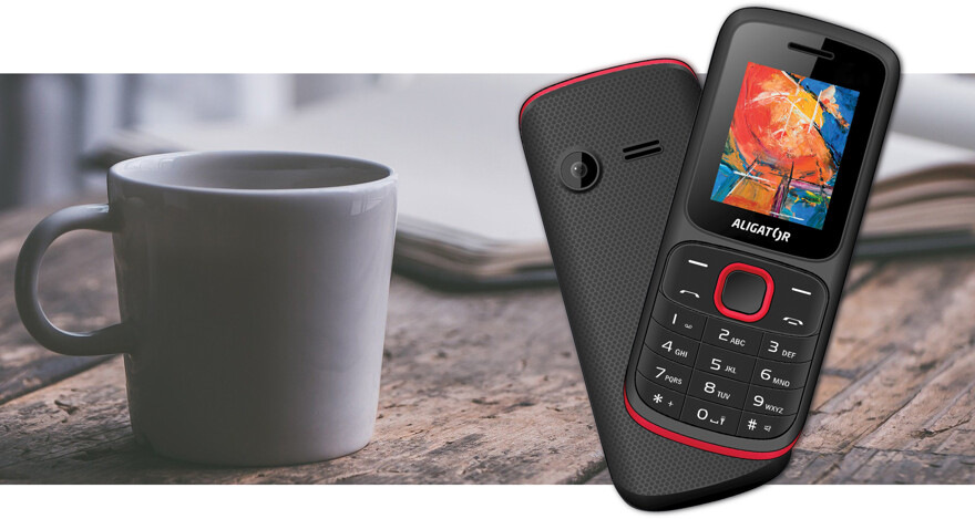 Mobilný telefón Aligator D210 Dual SIM čierny/červený