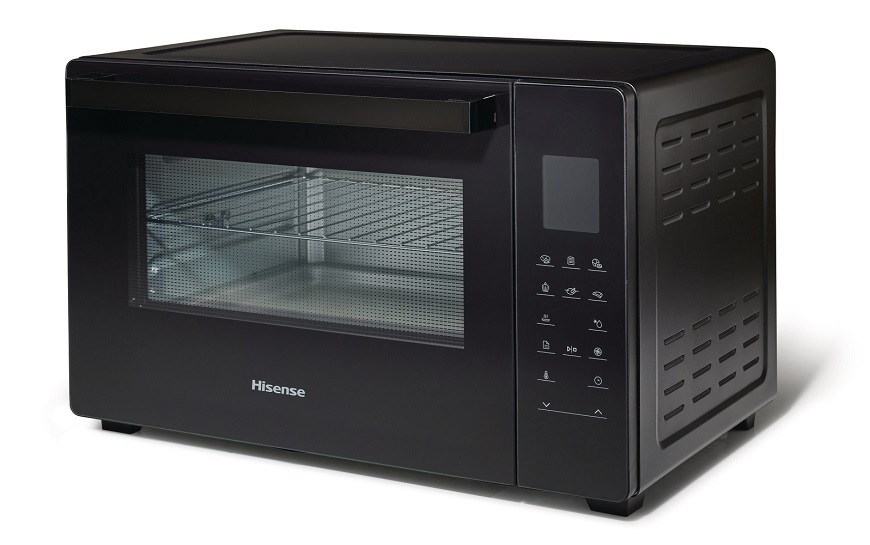 Mini rúra Hisense HOM45D čierna Mini rúra Hisense HOM45D, čierna, natočená z boku
