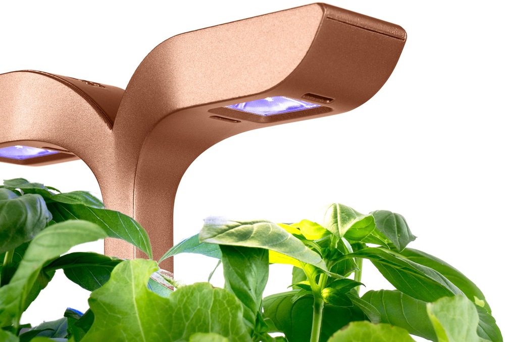 Inteligentný kvetináč Véritable Exky SMART čierny/medený Chytrý kvetináč Véritable Exky SMART s LED osvetlením