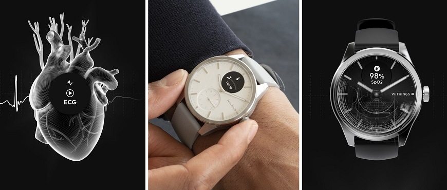 Inteligentné hodinky Withings Scanwatch 2 42 mm čierne Inteligentné hodinky Withings Scanwatch 2 42 mm čierne