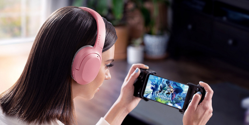 Headset Razer Opus X - Quartz ružový