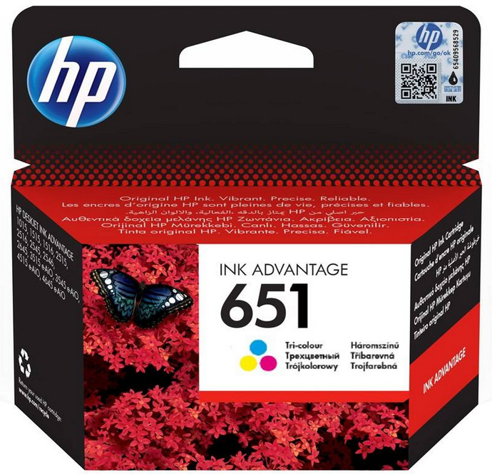 Cartridge HP 651, 300 strán - CMY viacfarebná HP 651, 300 strán - CMY (C2P11AE)