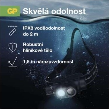Čelovka GP Xplor PHR19, 1200 lm čierna Čelovka GP Xplor PHR19, 1200 lm čierna