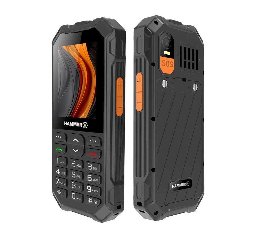 Mobilný telefón myPhone Hammer 6 LTE čierny/oranžový