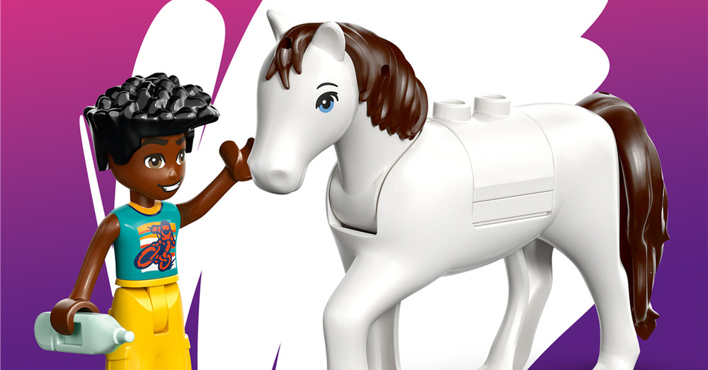 Stavebnica LEGO® Friends 42696 Veterinárna klinika so zvieratkami Ihrisko s hojdačkou a päť zvieracích figúrok ponúkajú nové scenáre pre hranie na veterinárnu starostlivosť.