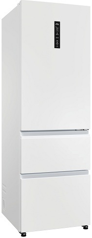biela chladnička haier HTW5618DNPW z boku