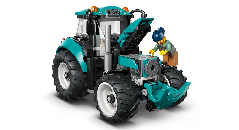 Stavebnica LEGO® City 60498 Traktor Kompaktný traktor je možné kombinovať s ďalšími vozidlami, budovami a postavami a vytvoriť vlastný svet.