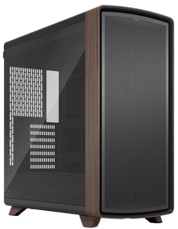 Case FRACTAL DESIGN Summit Black TG Light Tint čierna Počítačová skriňa FRACTAL DESIGN Summit Black TG Light Tint s presklenou bočnicou, dreveným predným rámom a perforovaným čelom