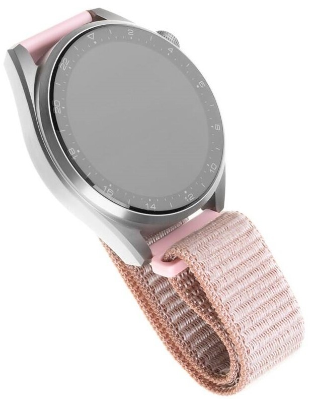 Remienok FIXED Nylon Strap so šírkou 20mm pre smartwatch ružový