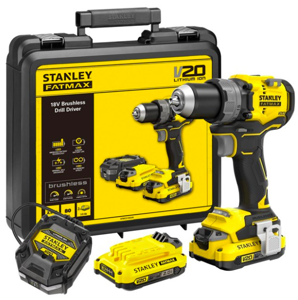 Aku vŕtačka Stanley FatMax SFMCD725D2K-QW (s batériou)