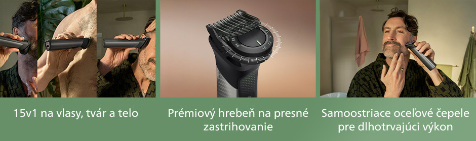 Muž holiaci sa multifunkčným zastrihávačom Philips MG7921/15 Series 7000″ width=