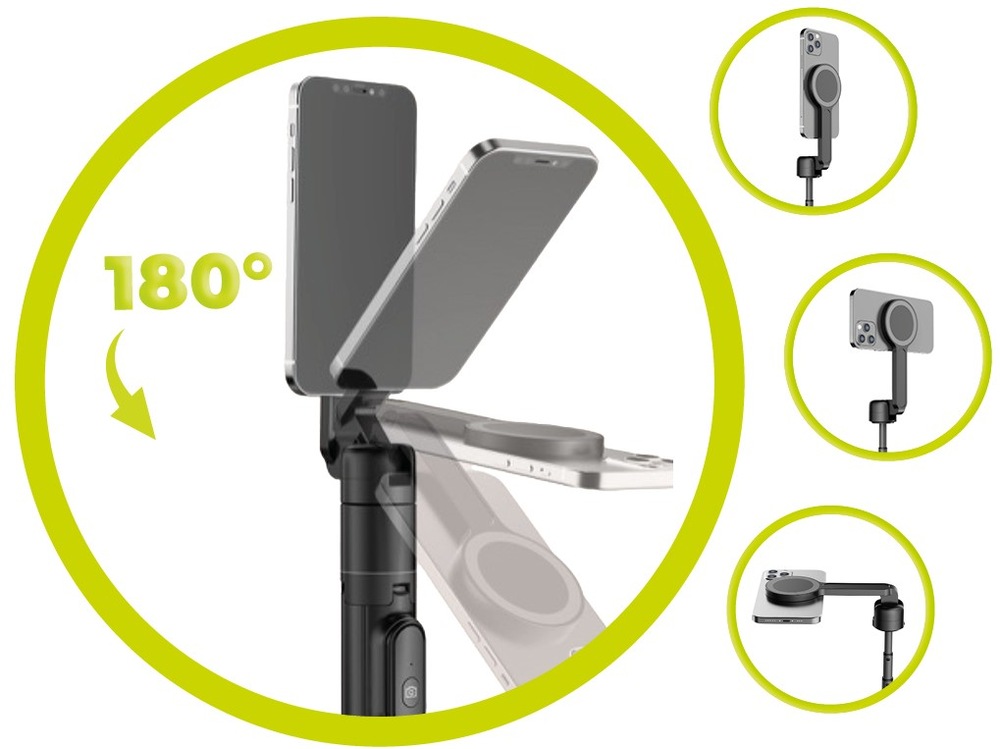 Selfie tyč Mobile Origin Magnetic Selfie Stick Tripod S2 čierna