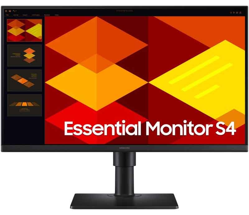 Multimediálny monitor Samsung Essential monitor S4 (S40GD) v čiernej farbe.