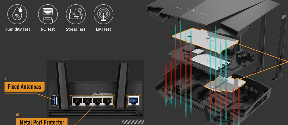 Router Asus TUF-AX3000 V2 čierny Router Asus TUF-AX3000 V2 čierny