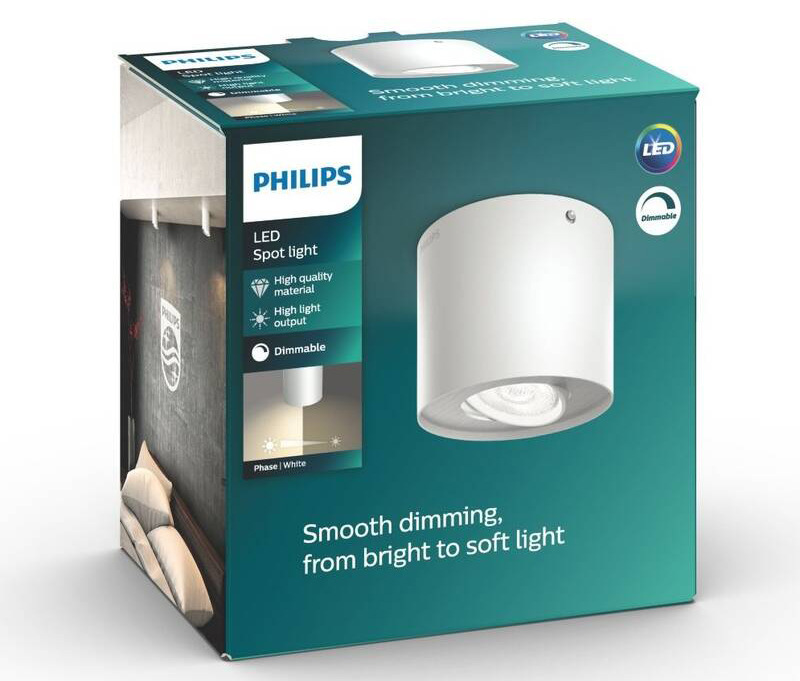 Bodové svietidlo Philips Phase Single, LED biele Bodové svietidlo Philips Phase Single, LED biele