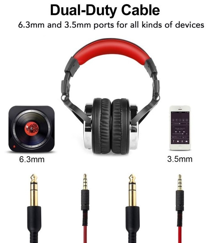 Slúchadlá OneOdio Pro-10 DJ čierna/červená ODIPRO10RED_02