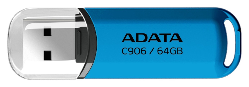 USB flashdisk ADATA Classic C906 64GB modrý Flash disk ponúka dostatok priestoru pre vaše súbory a umožňuje ich pohodlný prenos vďaka rozhraniu USB 2.0.