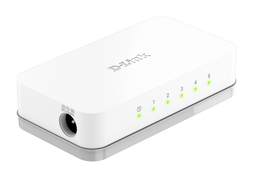 Switch D-Link GO-SW-5E sivý/biely Switch D-Link GO-SW-5E sivý/biely