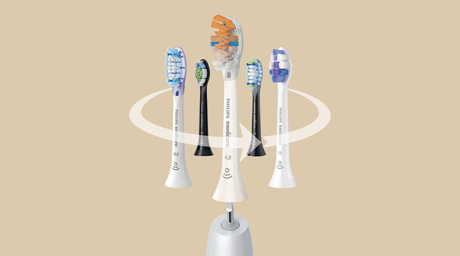 Náhradné hlavice Philips Sonicare InterCare HX9004/87, 4 ks biela Hlavica kompatibilná s kefkou Philips Sonicare