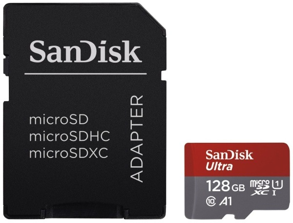 Pamäťová karta SANDISK Micro SDXC Ultra Android 128 GB UHS-I U1 (100R/10W) + adaptér čierna