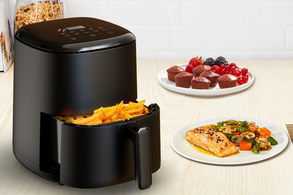 Fritéza teplovzdušná Tefal EY145810 Easy Fry Compact čierna