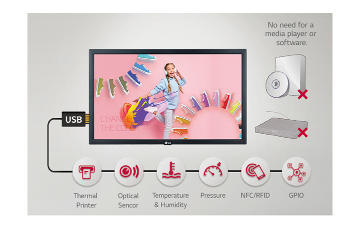 Monitor LG 22SM3G-B čierny Monitor LG 22SM3G-B čierny