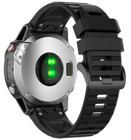 Remienok FIXED Silicone Strap na Garmin QuickFit 22 mm - čierny