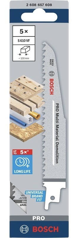 Pílový list Bosch PRO pre chvostové píly, bimetalová konštrukcia