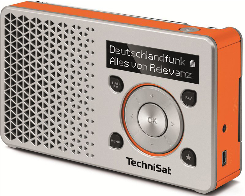 Rádioprijímač DAB+ TechniSat DIGITRADIO 1, strieborno-oranžová