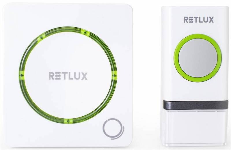 Zvonček bezdrôtový RETLUX RDB 110, do siete 230V + batériové tlačidlo biely
