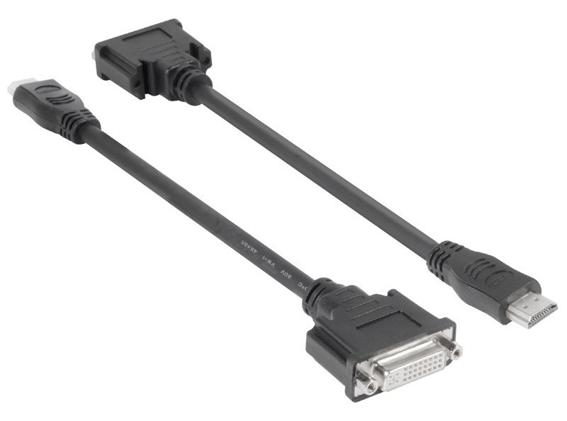 Redukcia Club3D HDMI/DVI-D Single Link (M/F), 22cm čierna