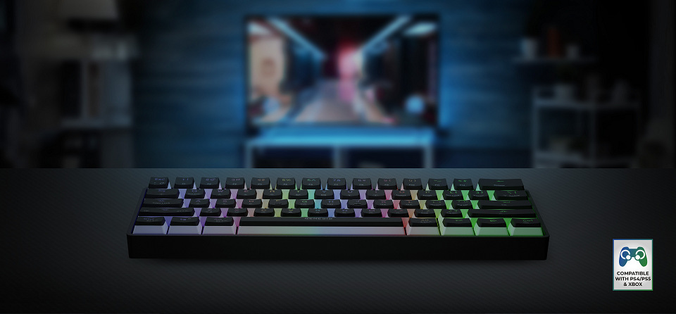 Klávesnica Genesis THOR 660 G2, RGB, Bluetooth, Gateron Red, US layout čierna Klávesnica Genesis THOR 660 G2, RGB, Bluetooth, Gateron Red, US layout čierna