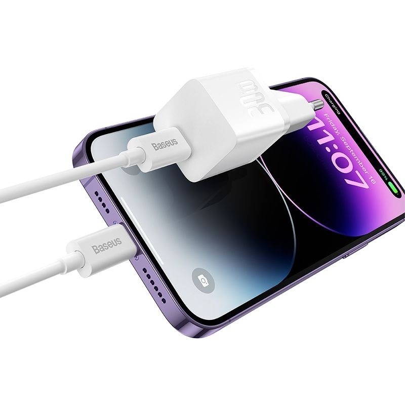 Nabíjačka do siete Baseus GaN5 Mini, 30W, EU biela BASCCGN070502_03
