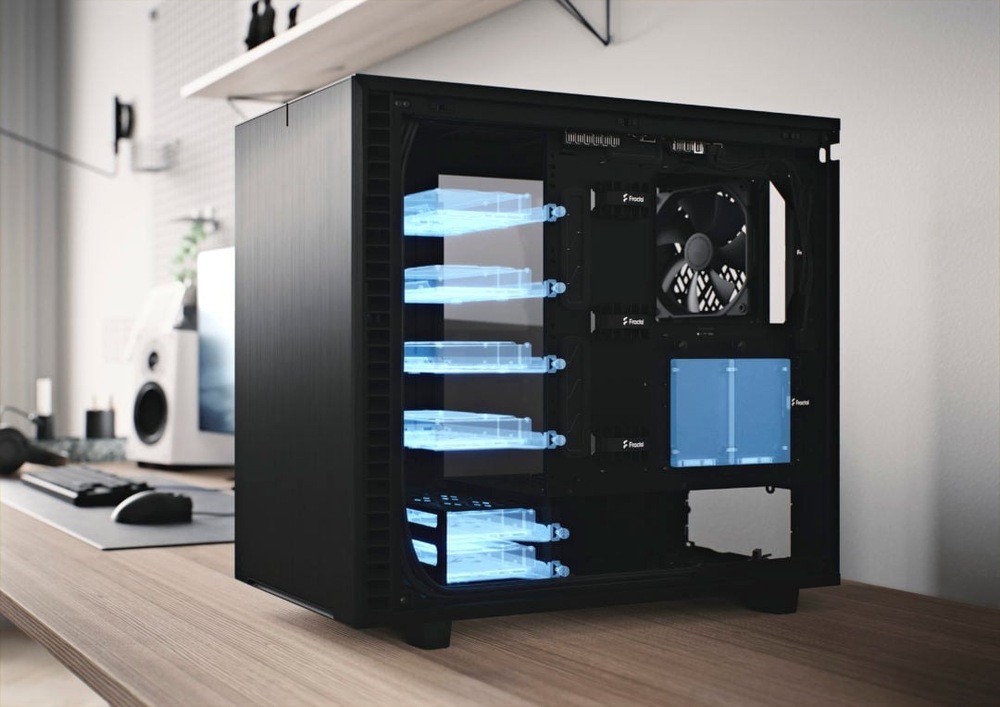 Case FRACTAL DESIGN Define 7 Tempered Glass Clear Tint biela Fractal Design Define 7 Tempered Glass Clear Tint