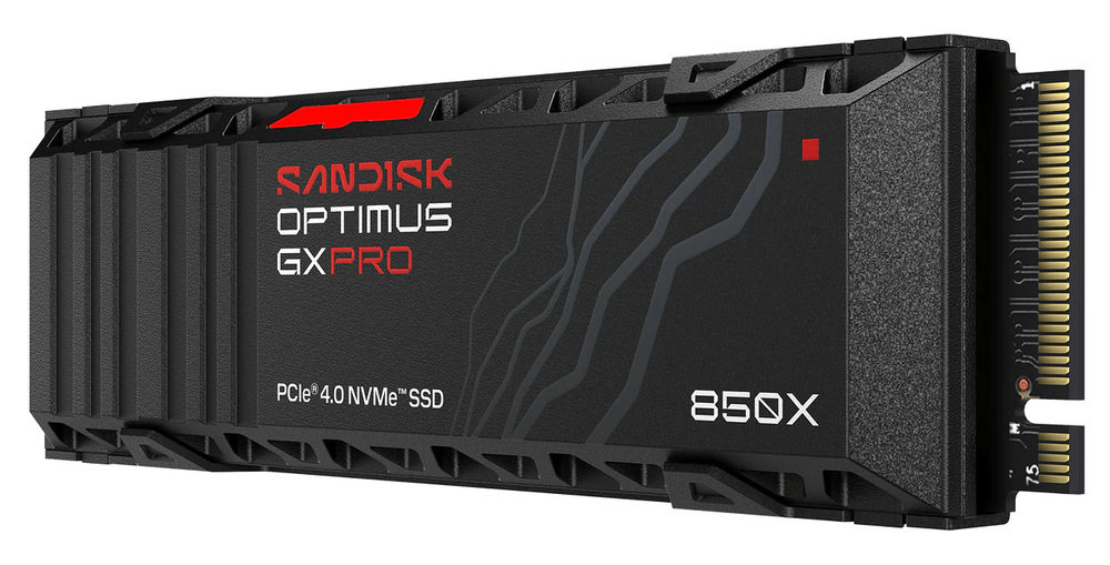 SSD SANDISK Optimus GX PRO 850X Heatsink s integrovaným chladičom v čiernom prevedení