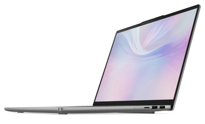Bočný profil notebooku Lenovo IdeaPad Slim 5 16AKP10 s konektormi USB-A