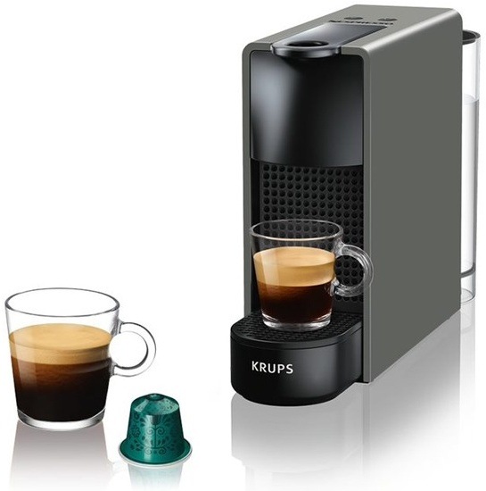 Kapsulový kávovar Krups Nespresso Essenza mini XN110B10 sivý