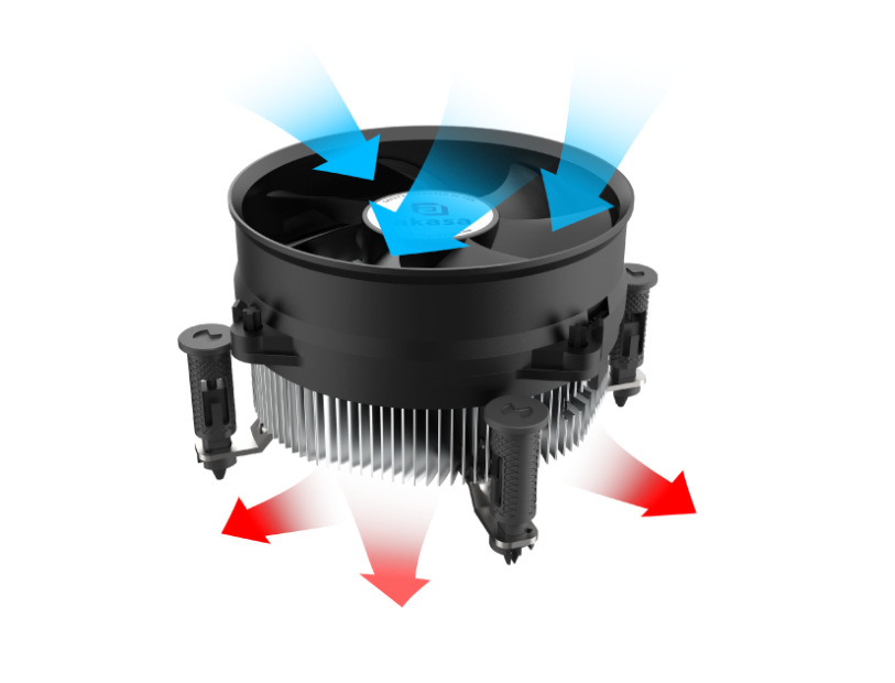 Chladič CPU AKASA Lo-Noise Intel LGA1700 Cooler, 77 W TDP hliník Výhodou AKASA Lo-Noise Intel LGA1700 Cooler je aj krásne tichý chod